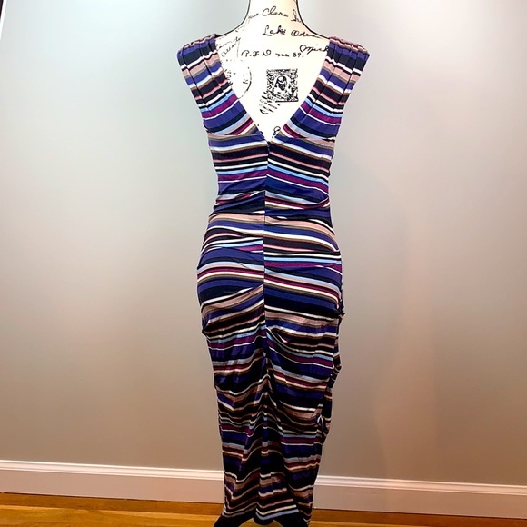 Nicole Miller Multi Stripe Body Con Dress - Picture 2 of 6